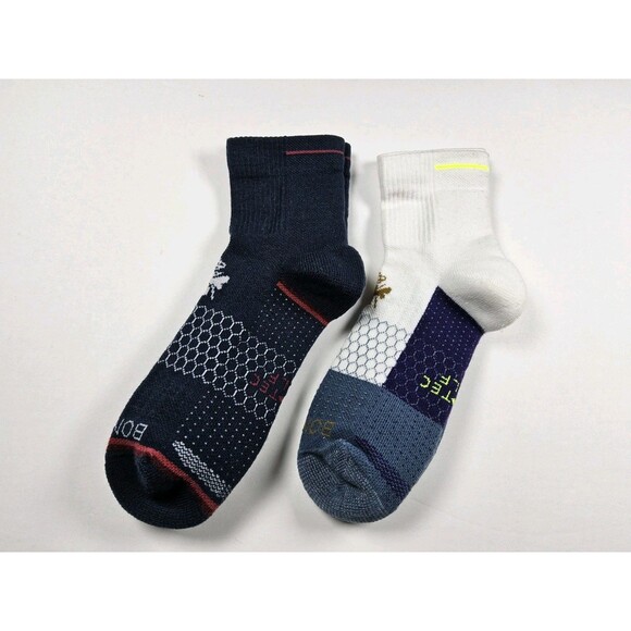 Bombas Hex Tec Golf Quarter Socks Lot Of 2 Pairs Size M - Picture 1 of 2
